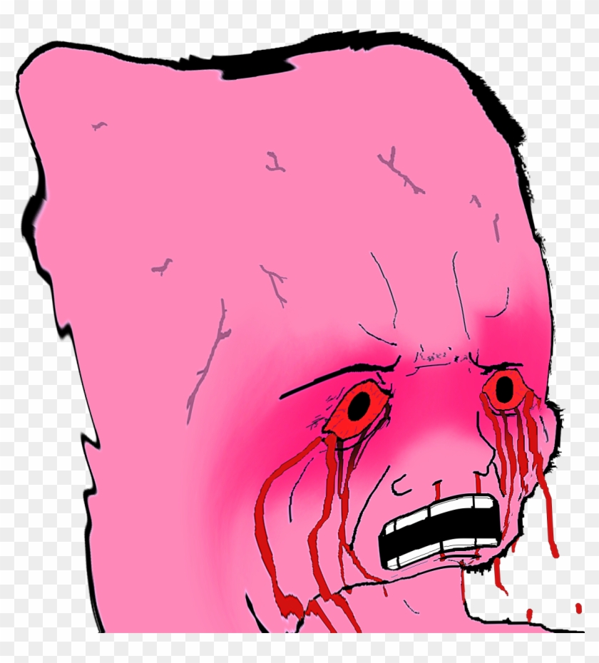 Face Red Pink Nose Facial Expression Mammal Vertebrate - Pink Wojak Transparent Clipart