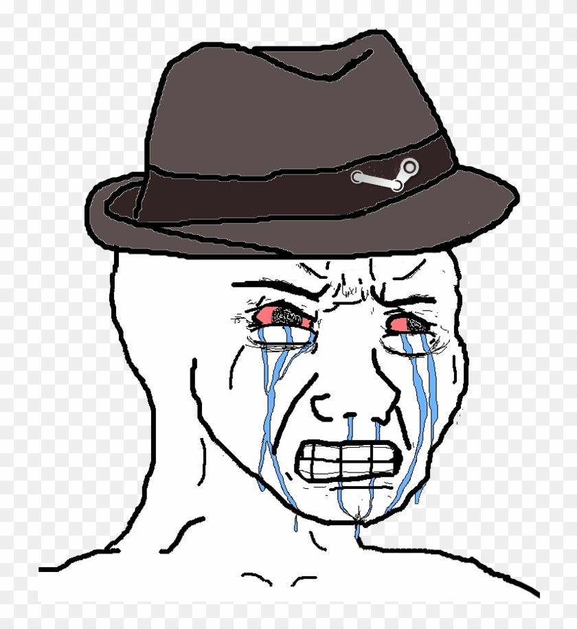 View Samegoogleiqdbsaucenao Steam-wojak , - Crying Wojak Hat Clipart