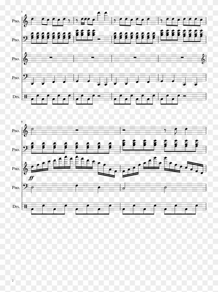 Lg-36302526 Sheet Music 2 Of 5 Pages - Star Vs The Forces Of Evil Piano Clipart
