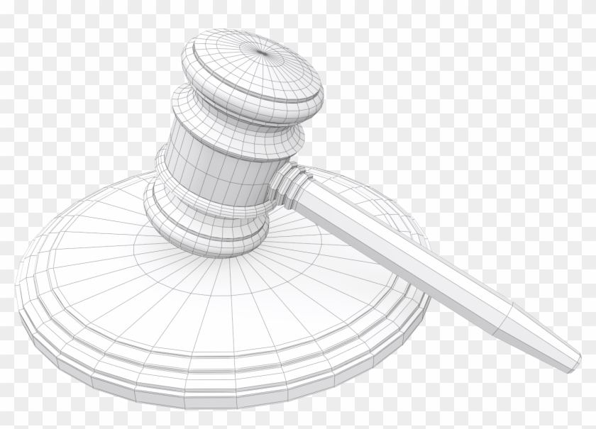 Court Drawing Mallet - Sketch Clipart #6005870