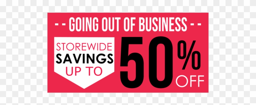 Storewide Savings Up To 50% Off Vinyl Banner For Going - Graphic Design Clipart #6005905