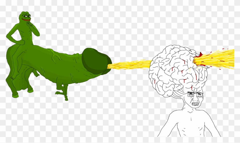 Apu Uses Water Gun On Enemy Wojak - Wojak Smug Clipart