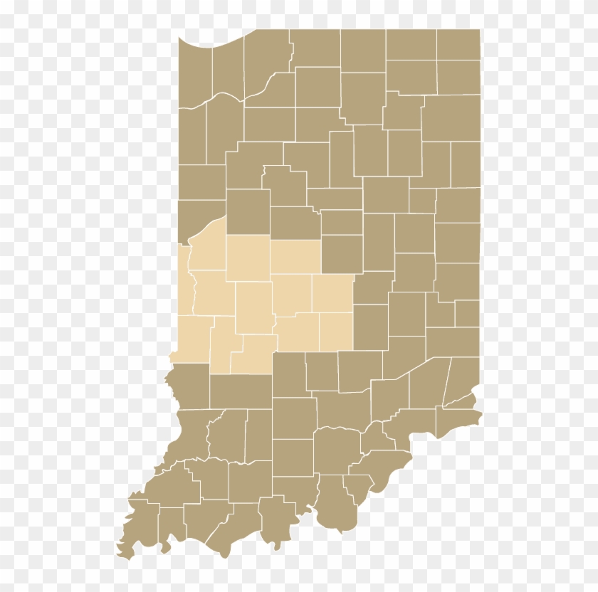 Avon Coverage Map - Indiana Clipart - Png Download #6006363