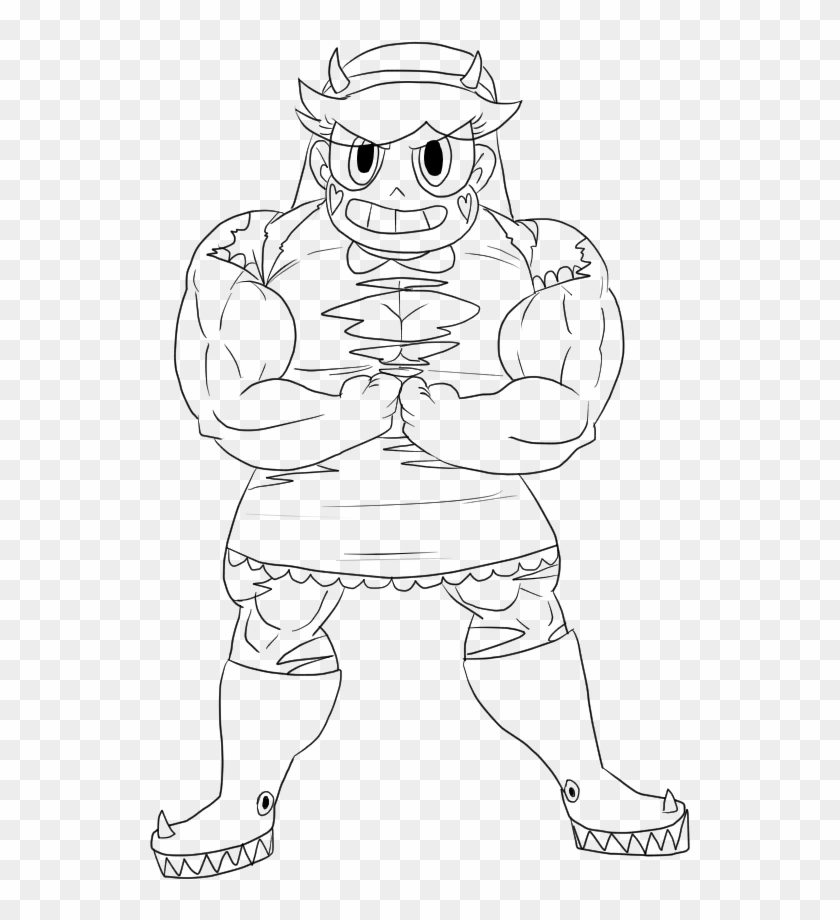 The Clothes Of Evil - Star Butterfly Muscle Growth Clipart