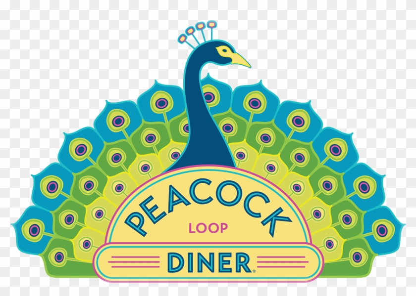 The Loop Peacock Diner - Peacock Diner Logo Clipart #6006600