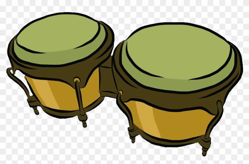 Conga Musical Latin Percussion Green Drum Face - Conga Vector Clipart