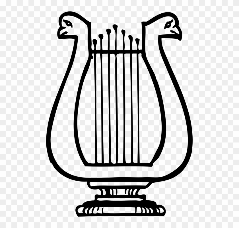 Lyre Lyra Musical Instrument Strings Greek - Lyre Clipart - Png Download #6007309