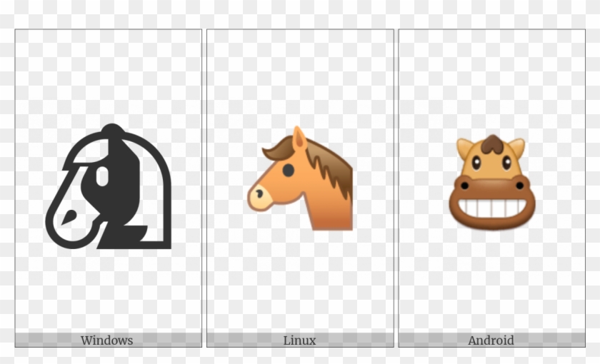 Horse Face On Various Operating Systems - Cartoon Clipart #6008257
