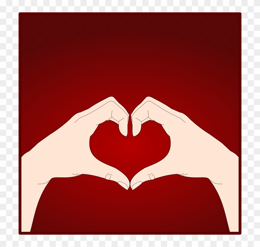 Heart Hands Gestures Language Body Romantic - Techno Love Clipart #6008614