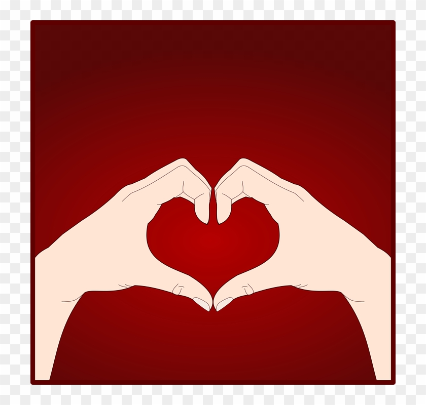 Heart Hands Gestures Language Body Romantic - Techno Love Clipart #6008614