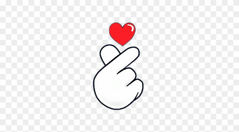 #heart #hands #love #ftestickers #stickers #autocollants - Finger Heart Emoji Png Clipart #6008837