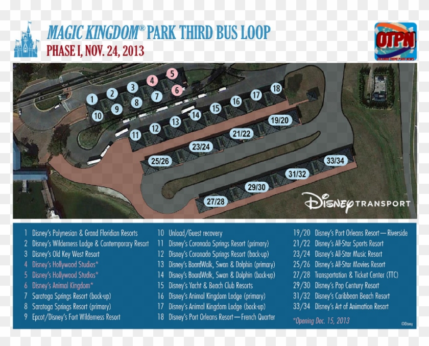 Magic Kingdom Park Bus Stop - Hollywood Studios Bus Stop Map Clipart #6009060