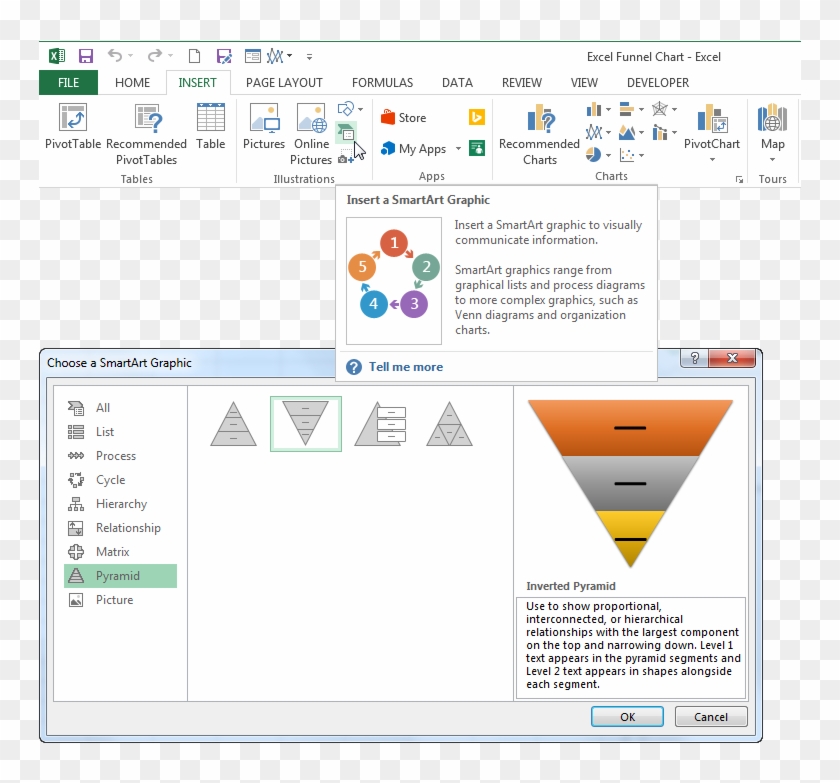 How To Create An Excel Funnel Chart - Funnel Excel Home Detail Checkout Clipart