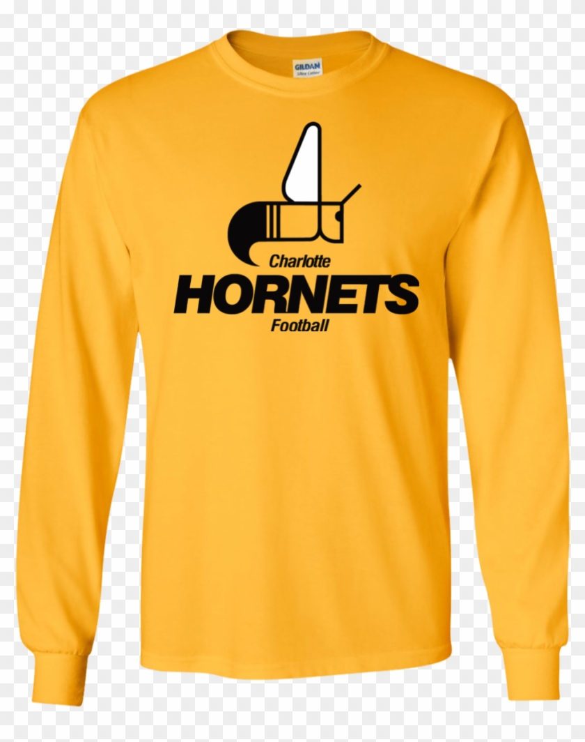 Charlotte Hornets Retro World Football League Wfl Logo - Long-sleeved T-shirt Clipart