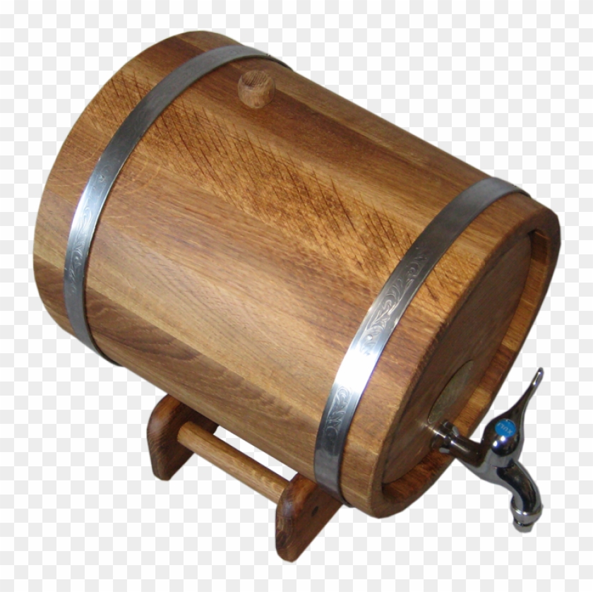 Oak Barrel With Underframe 10l, With Tires Made Of - Wood Clipart