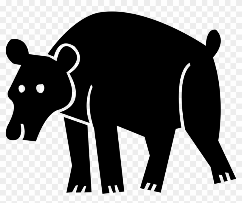 Vector Illustration Of North American Brown Bear Kodiak Clipart