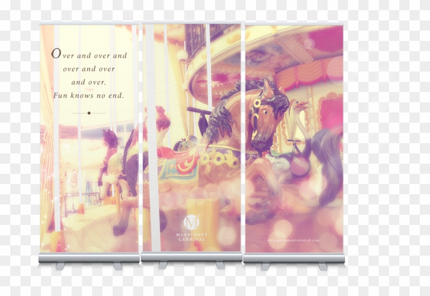 Creative Pull Up Banner Singapore Merriment Carnival - Flyer Clipart