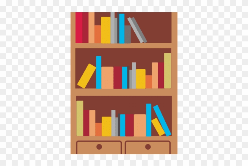 Bookcase Clipart Transparent - Book Shelf Vector Png