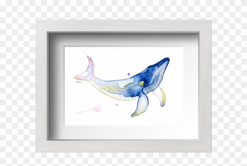 Acuarela La Ballena Valentina Con Marco - Picture Frame Clipart #6012296