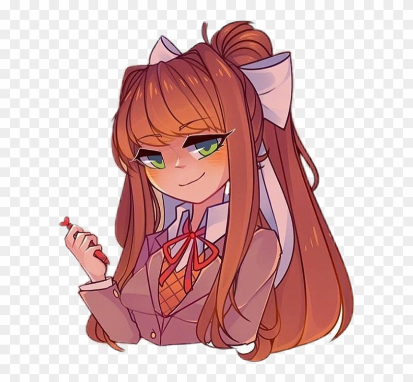 Kawaii Ddlc Monika Fanart If Only Time Could Stop Quark Wallpaper