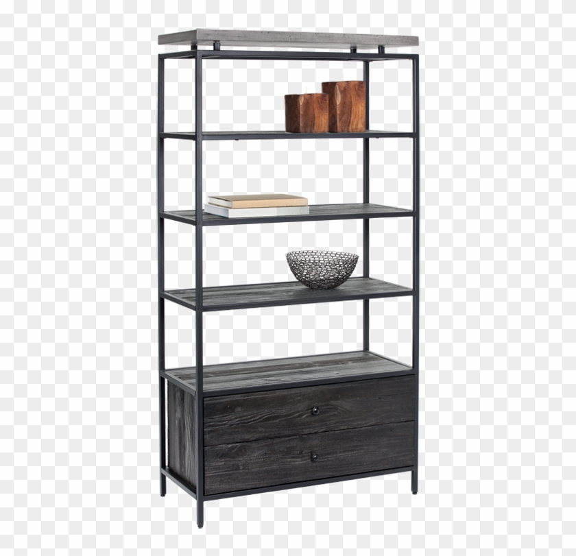 Details - Low Bookcase Concrete Clipart