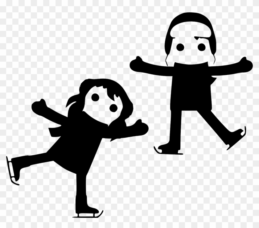 Girl Boy Cold Ice Skating Png Image - Png Transparent Ice Skating Clipart