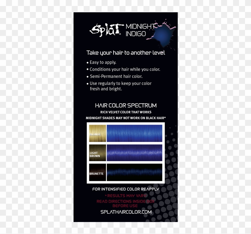 Midnight Indigo Hair Dye - Splat Midnight Indigo Before And After Clipart #6013224