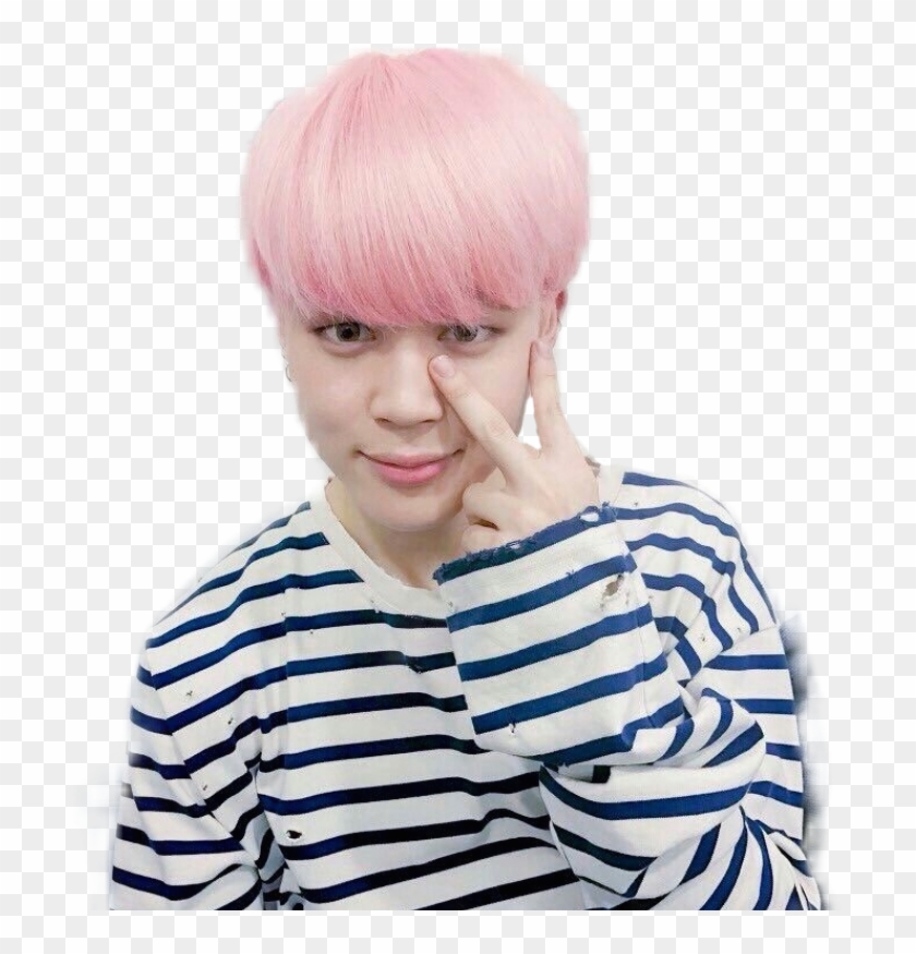 Jimin Bts Parkjimin Cute Pinkhair - Jimin Pink Hair Png Clipart