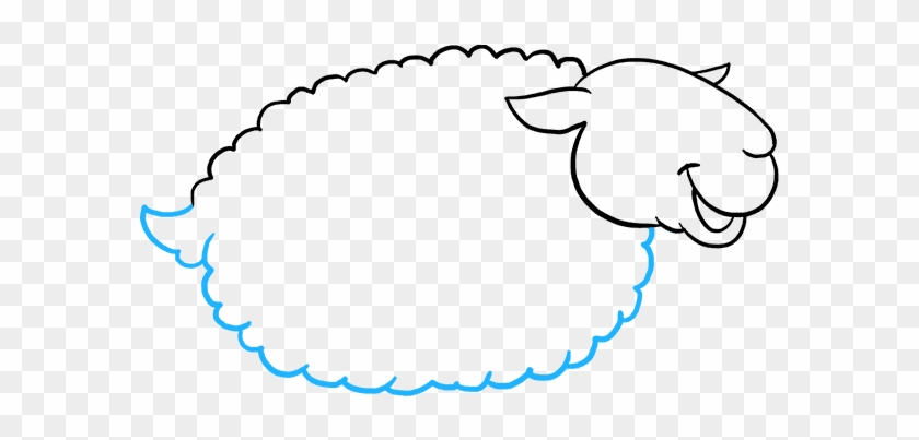 Scroll Easy Drawings, Easy Designs - Draw A Sheep Clipart #6014540