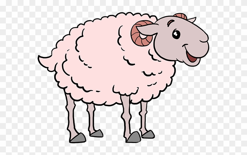 Scroll Easy Drawings, Easy Designs - Draw A Sheep Clipart #6014630