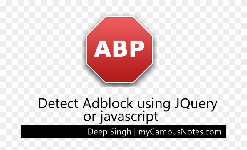 Detect Adblock On Website Using Jquery Or Javascript - Stop Sign Clipart #6015262