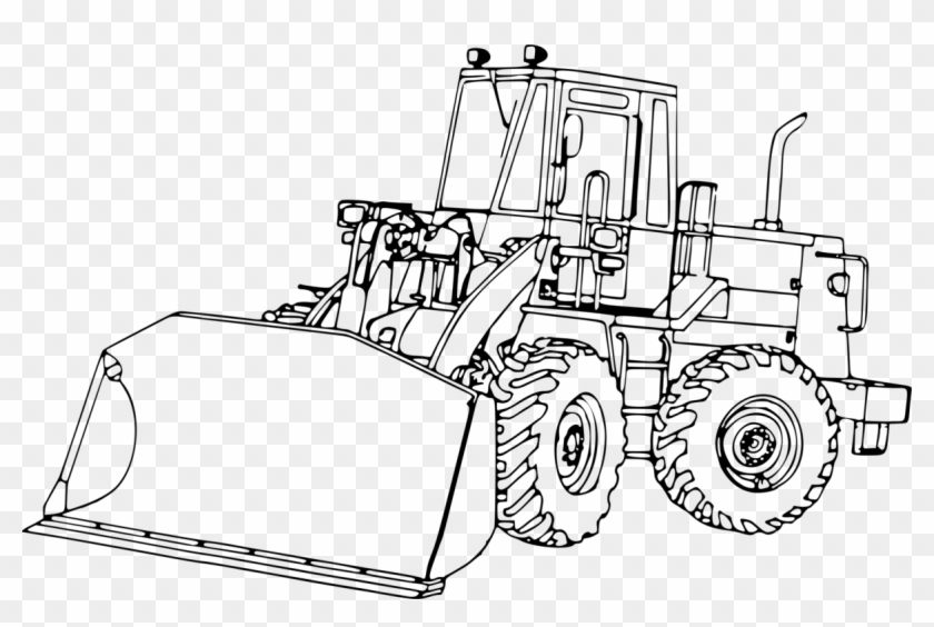 Loader Heavy Machinery John Deere Tractor Computer - Front End Loader Drawing Clipart #6015492
