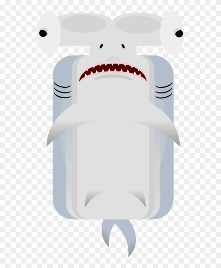Great Hammerhead Shark - Cartoon Clipart