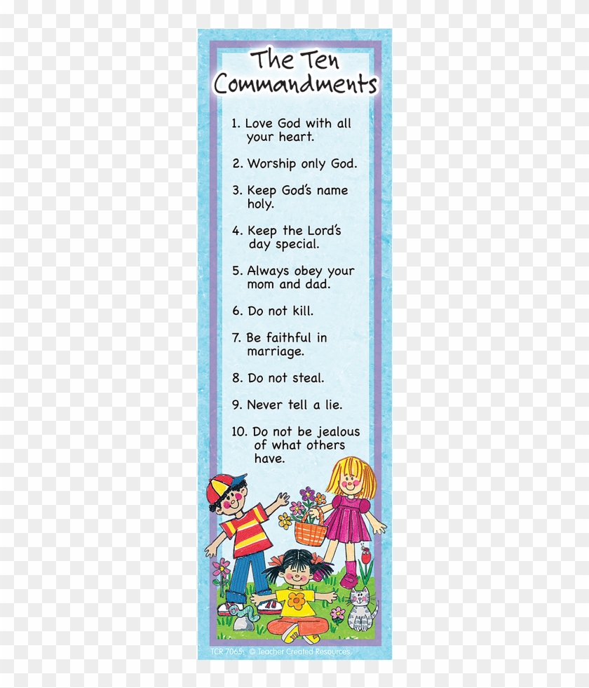 Tcr7065 Ten Commandments Bookmarks Image - 10 Commandments Catholic Bookmark Clipart #6016461