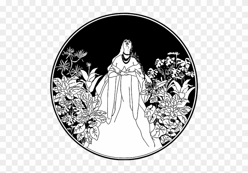 Art Nouveau Also Very Noticeable In Beardsley's Work - Illustration Clipart