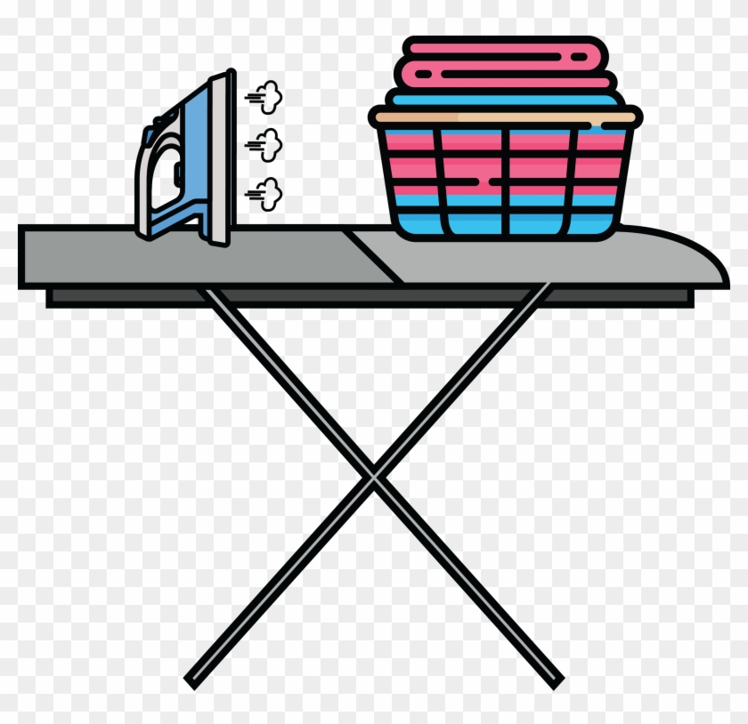 Iron Clipart Folding Clothes - Table - Png Download #6016926