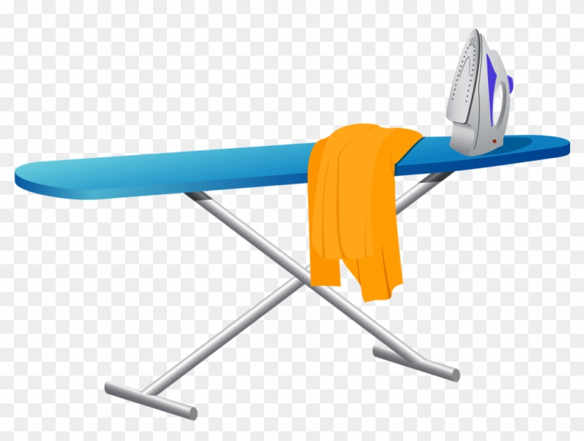 Iron Clipart Folding Clothes - Iron And Ironing Board Clipart - Png Download #6017016