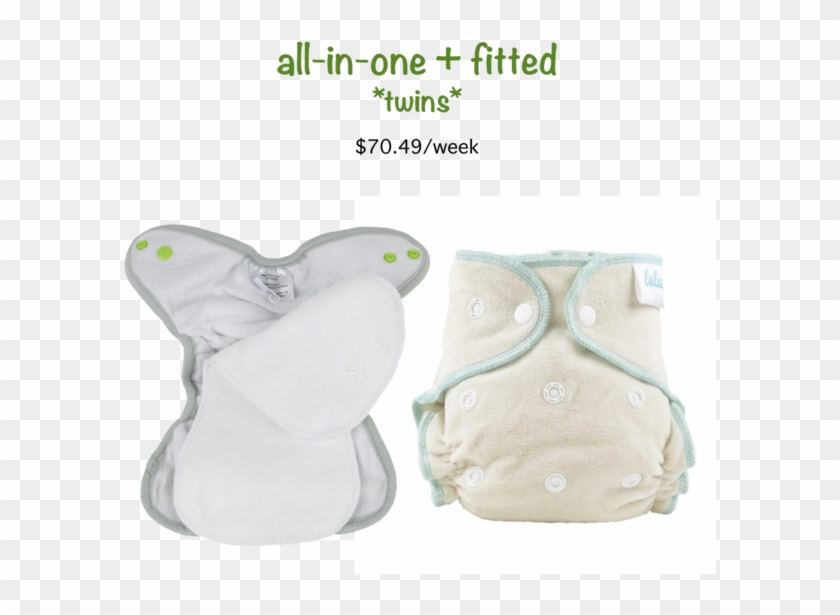 All In One And Fitted Cloth Diaper Service Twins - Diaper Clipart