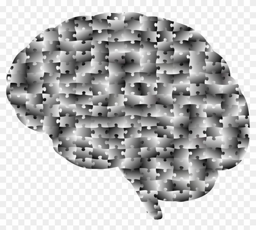 This Free Icons Png Design Of Brain Jigsaw Puzzle Grayscale - Illustration Clipart