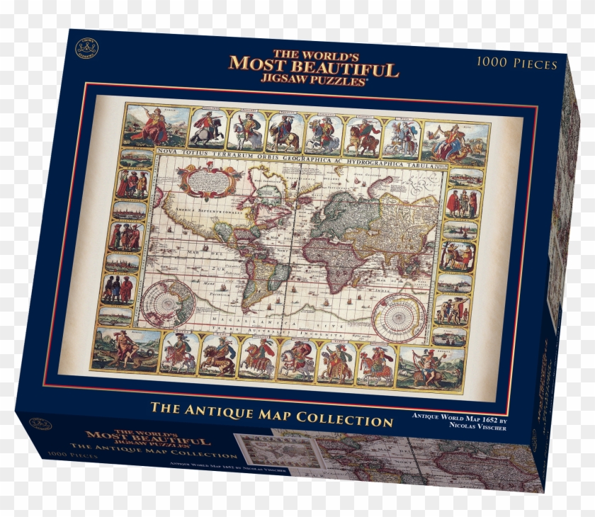The World's Most Beautiful Antique World Map By Nicolas - Mapa Totius Terrarum Orbis Geographica Ac Hydrographica Clipart #6017553