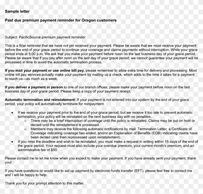 Free Overdue Payment Reminder Letter Templates At - Template Clipart
