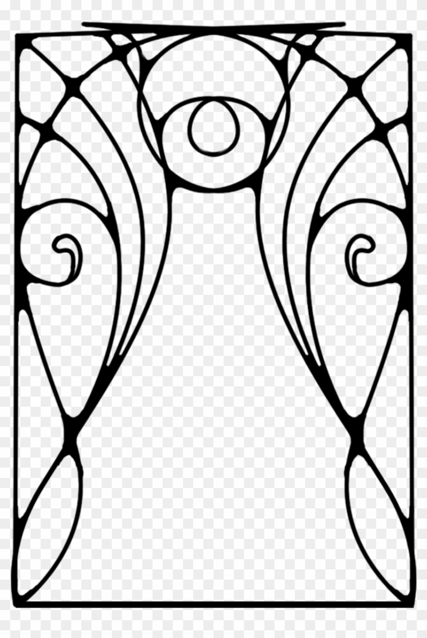 Decorative Style - Art Nouveau Line Work Clipart #6017636