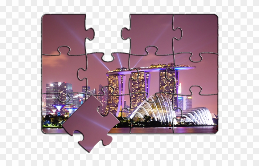 Home / Festive Themes / National Day / Sg Skyline Jigsaw - Singapore Clipart