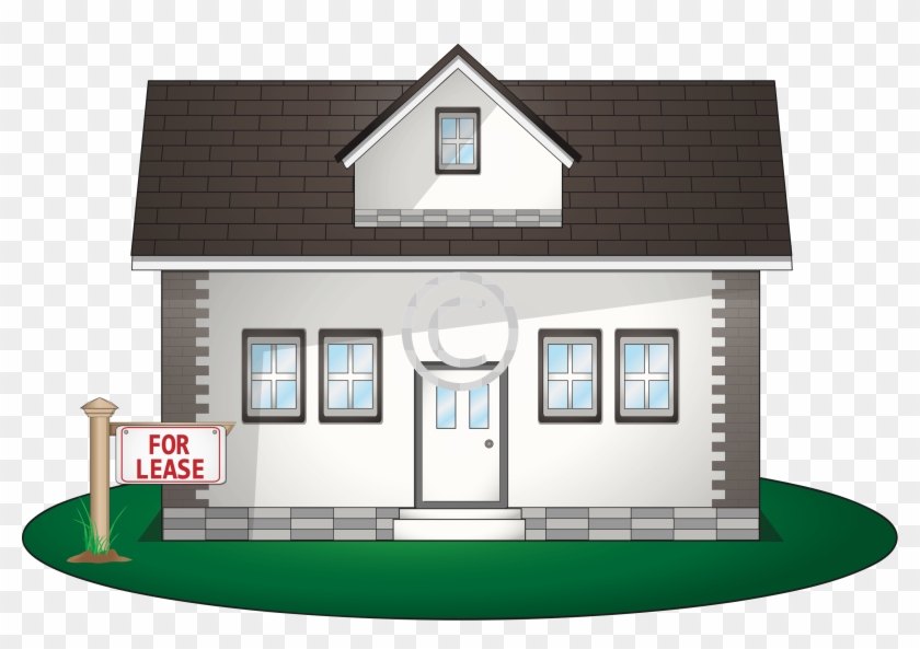 House With For Lease Sign - House Clipart #6017977