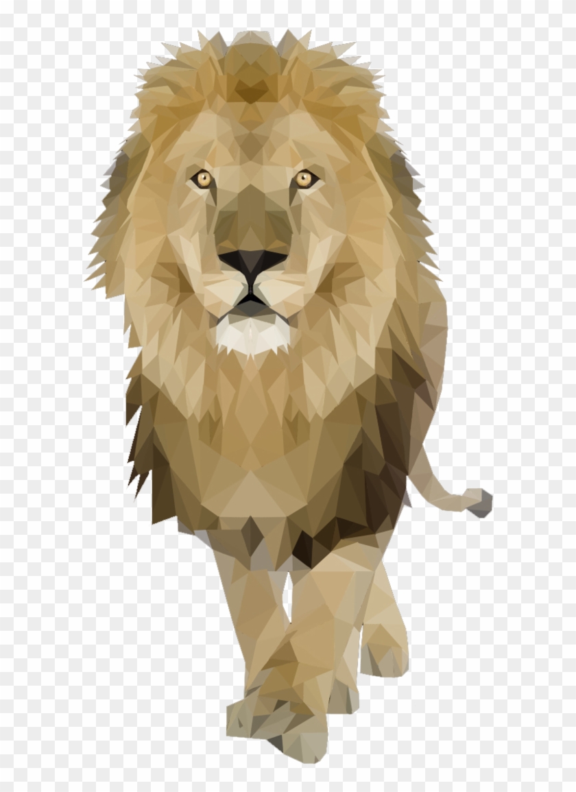 Geometric Png - Lion-geometric - Lion Clipart #6018528