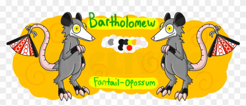Bartholomew The Fantail Opossum By Acclivius - Cartoon Clipart #6018560
