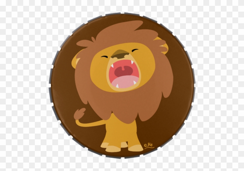Lion Cartoon Group Cute Merch Collection By Ⓒ - Roaring Cute Lion Animated Clipart