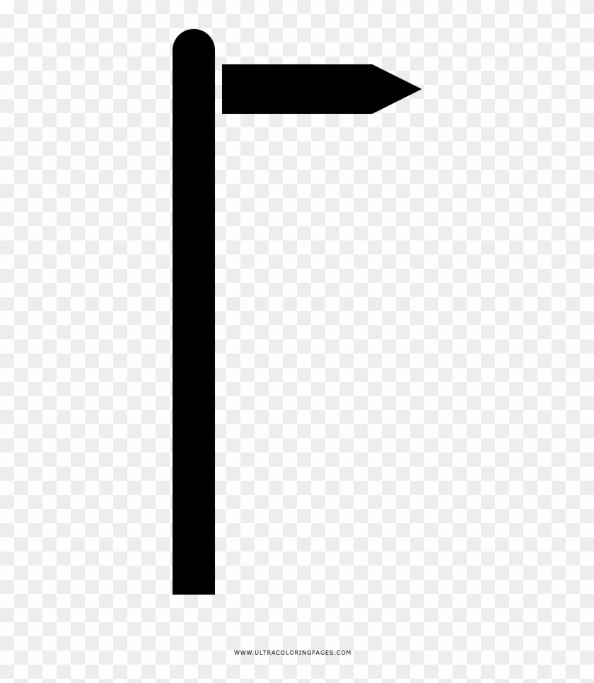 Sign Post Coloring Page - Sign Clipart