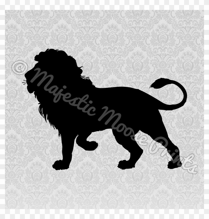 Roaring Lion Clip Art Black And White , Png Download - Masai Lion Transparent Png #6018686