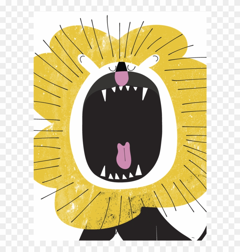 "roaring Lion" By Pragya Kothari From Mouse Magpie - Cartoon Clipart #6018932